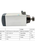 Beefy 4.5Kw CNC Spindle Motor 380V Water Cooled Square Mount ER32 Chuck 18000RPM with specs chart