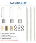 Wine Bottle Torch Wick Kit 3 Pack For Outdoor Lighting And DIY Torch Decor Easy Continuous Burn Wicks For Garden Patio Backyard Torches Oil Lamp Replacement Wick Hardware; includes three 14-inch wicks, brass mounts, and covers.