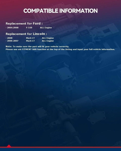 Beefed-Up Brake Master Cylinder Replacement compatibility details for Ford F-150 2004-2008 and Lincoln Mark LT 2006-2008