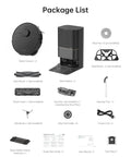 Front view of Dreame X40 Ultra robotic vacuum package with base station and accessories