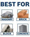 Beefy 20 Inch Narrow Chisel For 1-1/8 Inch Hex Breaker Hammers best for masonry, brick, block, and concrete work