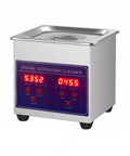 Hualuck 1.3L Ultrasonic Parts Cleaner With Timer And Heater, Stainless Steel Bath For Degas Degreasing Hardware Tools, Digital Led Display Touch Control Ultra-Clean Machine, showing digital display and control panel.