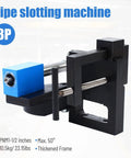 Adjustable Heavy Duty Pipe Notcher And Tube Cutter 0 To 50 Degrees Punch Tool For 19 To 76 Mm Metals Wood visible machine with blue component.