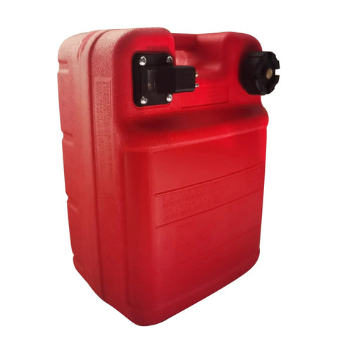 Six Gallon Portable Boat Fuel Tank With Hose Connector For Outboard Motors, 24 Liter Marine Fueling Tank Replacement Plastic Tank