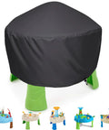 Heavy Duty Kids Water Table Cover For Outdoor Use 34 Inch Square 18 Inch High Waterproof Dustproof UV Protection Fits Splash Pond Rain Showers Water Table 600D Oxford Canvas Cover Only