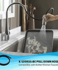DockNetik Compatible Kitchen Faucet Hose Adapter Extender For Pull Down Faucets Easy Install 67 Inch Bright Chrome