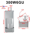 Diagram of Beefy 300W 110V AC Gear Motor With 1 To 50 Reduction 390 Lb In Max Torque 27 RPM Output 18mm Shaft, with measurements.