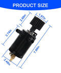 Beefy Aluminum Oil Catch Can Kit With Adapters And Drain Valve 2 Port Inlet Outlet Breather Filter, size dimensions shown