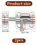 Lock It Down Small Barrel Bolt Latch Set Silver Aluminum Slide Bolt Locks For Interior Doors Cabinets And Pet Gates No Sweat Install with sizes.