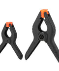 Top Tier 10 Piece Spring Clamps For Woodworking And DIY Projects With Ergonomic Handles That Grip Hard To Hold Boards Securely While You Paint Build Crafts Or Work In Your Studio Without Any Slip Ups On This Ultimate Hand Tool Kit, black plastic spring clamps