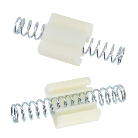 8-Pcs Bifold Door Top Roller Guides And Repair Springs Kit For Closet Doors Fits 1 In To 1-3/8 In Thick Panels Durable Plastic And Stainless Steel Hardware Easy DIY Track Fix For Smooth Sliding, white plastic springs