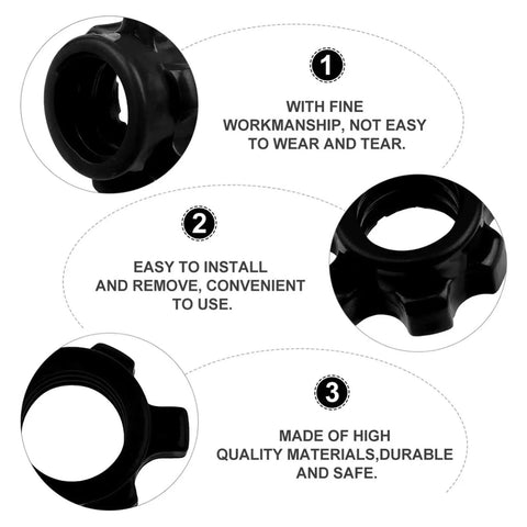 Detailed view of 12 piece dumbbell bar nut clamp set for barbell and dumbbell fixings, highlighting durability and installation ease.