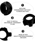 12 Piece Dumbbell Bar Clamp Set For Weight Lifting Quick Install Barbell Collars Secure Nut Clips features and benefits illustration