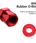 Toyota Tire Valve Stem Caps 4 Pack Aluminum Alloy Red Car Wheel Air Caps For Corolla RAV4 Highlander with rubber O-ring