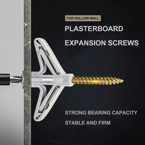 Self Drilling Drywall Anchors Kit With Butterfly Shaped Nylon And ABS Wall Anchors For Heavy Duty Fixing In Wood And Metal DIY