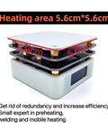 65W Mini Hot Plate SMD Preheater Soldering Desoldering Rework Station For PCB Boards LED Strip Repair Tool with 5.6cm heating area