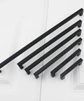 50 Pack Black Square Bar Cabinet Pulls For Kitchen And Bathroom Cabinets Stainless Steel Modern Hardware Center To Center 5 Inches