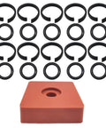 Badass 10 Pack Half Inch Impact Wrench Retaining Ring Clips With Rubber O Rings And Anvil Install Tool Carbon Steel Hog Ring Kit For Cordless Power Tools Makes Zero Hassle Fixes Dead Simple Daily Driver with black rubber rings and red anvil install tool
