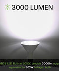 2 Pack Outdoor LED Flood Light Bulbs PAR38 3000 Lumen 25W 300W Equivalent Waterproof Dimmable Spotlight Replacement 5000K Daylight