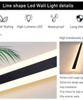 Slick Two Pack 23.6 Inch Outdoor Modern LED Wall Light Set 18W Waterproof IP65 with highlighted translucent acrylic design.