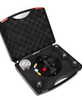 Pro Grade 3500 PSI Nitrogen Charging Hydraulic Accumulator Test Kit with gas hose and gauge, in protective case