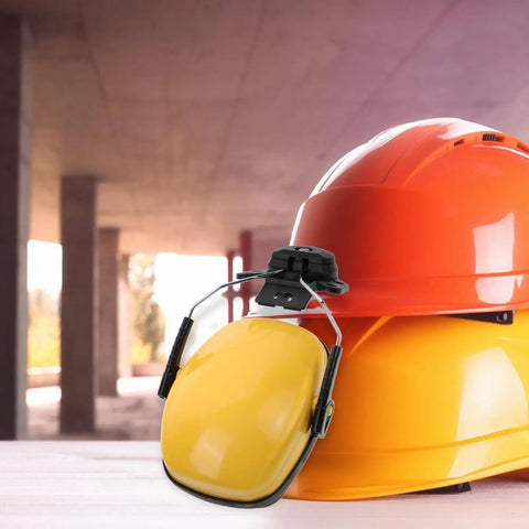 Heavy Duty Hard Hat Earmuffs With Hella Thick Sponge Cushions For Kickass Noise Reduction And Reliable Hearing Protection On Any Big Construction Jobsite Today