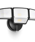 80W Dusk To Dawn Flood Light 9000 Lumens Led Security Beam With Photocell Ip65 Waterproof, 4 adjustable heads, black finish.