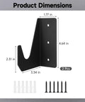 Heavy Duty Wall Mount For Jack Stands And Floor Jacks U Shaped Garage Organizer Rack Metal Wall Mount Storage For Most Horizontal Hydraulic Jacks Built Tough Rust Resistant Black Finish with dimensions and screws