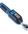 Digital Torque Wrench With Electronic Ratchet, Quarter Inch Drive, 1.5 To 30 Nm Range, Memory Data Storage, Buzzer And LED Indicator, Ideal For Car And Motorcycle Maintenance And Repair, blue-black handle