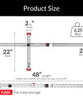 Tough As Nails 48 Inch Aluminum Adjustable Drywall T Square Tool dimensions with width of 22 inch and 48 inch length for carpentry.