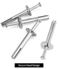 500-Pack Heavy-Duty Hammer-Drive Nails 1/4 Inch By 1-1/2 Inch For Concrete And Brick Walls with secure head design