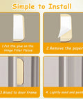 Step-by-step guide for using 8 Pack Wooden Hinge Repair Plates With Double Sided Tape For Cabinet Doors And Kitchen Cabinets