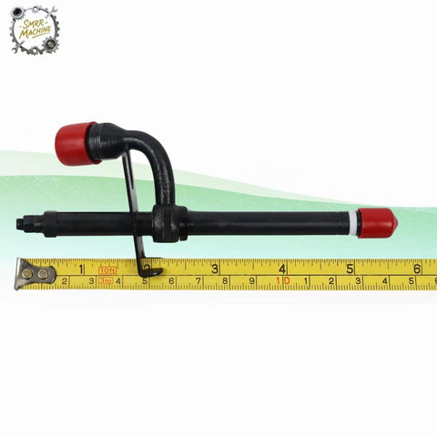 4Pcs AR88240 AR90024 AR90023 Fuel Injectors Set For John Deere Loader Models with measuring tape, side view