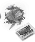 60 Pack Stainless Steel Needle Threaders For Embroidery And Cross Stitch With Large Eye Needles DIY Hand Sewing Tools Must Have Threading Helpers In Clear Storage Box For Easy No Fuss Threading