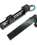 Rock Solid 4 Piece Nema11 Driven Cnc Gantry Stage 3 Axis Xyz Linear Rail Kit Featuring T Slot Slides And 50 To 300 Mm Stroke close-up of linear rail module and motor.