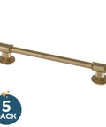 Adjustable Drawer Pulls 5 Pack In Champagne Bronze With Fluted Edge For Kitchen Cabinets And Furniture Fits 1 3 8 To 6 5 16 Inch Hole Centers