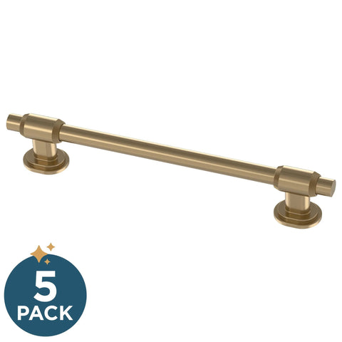 Adjustable Drawer Pulls 5 Pack In Champagne Bronze With Fluted Edge For Kitchen Cabinets And Furniture Fits 1 3 8 To 6 5 16 Inch Hole Centers