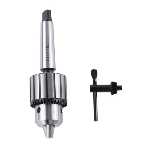 Premium Heavy Duty Drill Chuck Featuring Mt3 Morse Taper Shank And Jt33 Mount 1/32 To 5/8 Inch Clamping Range High Speed Steel Construction Rock Solid Grip For The Daily Grind In Any Home Shop Or Pro Garage Project Setup