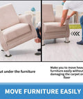 Heavy Duty Round Furniture Sliders 8 Pack, 3.5 Inch Reusable Moving Sliders For Carpet, Easy Glide For Couches and Armoires in use
