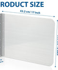 Stainless Steel Sink Splash Guard Wall Mount With Screws 17 By 12 Inch Heavy Duty Rustproof Corner Guard with dimensions shown