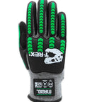 T Rex Flex Series ANSI A9 Knit Impact Glove With NitriX Palm For That Solid Dope Grip In Oily Jobs 13 Gauge Hyperon Shell Size 9