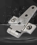 Laorde 316 stainless steel T-hinge, front view, marine-grade 4x2 in boat hatch hinge, 2-pack with screws
