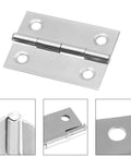 Six Pack 2 Inch Mini Butt Hinges Forged From Premium 304 Stainless Steel showing hinge detail and mounting holes for toolboxes.