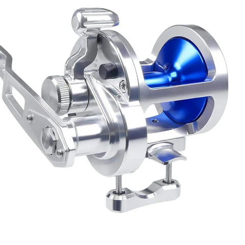 Heavy Duty Boat Fishing Reel For Sea Trolling And Drum Trolling, Corrosion Resistant CNC Aluminum Alloy Wire Cup, Non Slip Grips