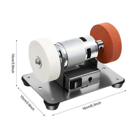 Knockout 3 In 1 Mini Belt Sander With Hella Precise 15 Degree Knife Sharpener and Rock Solid Electric Bench Grinder with polishing discs.