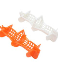 VINGVO 2 Pack Bathtub Drain Hair Catcher for Bathroom, 1.5 to 2 Inch Drains in orange and white plastic.