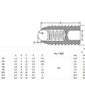 Built Tough Stainless Steel Spring Ball Plunger Grub Screws M3 M4 M5 Hex Socket Set Screw Assortment size chart and specifications.
