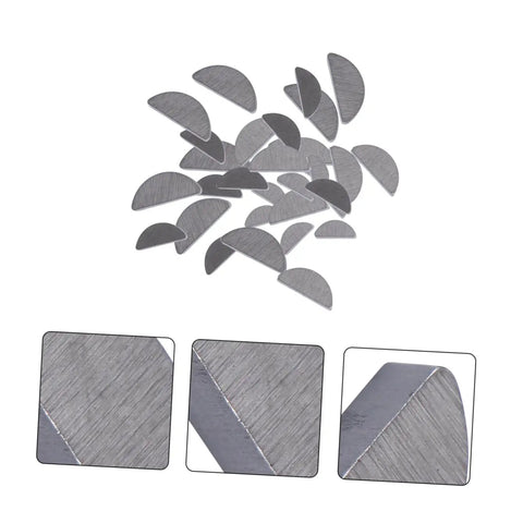 80 Piece Semicircle Woodruff Key Set With 8 Size Pack for Pulleys, showing stainless steel half moon keys in detail