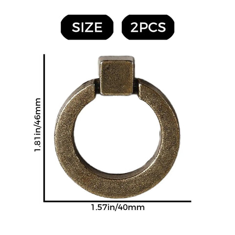 Snag This Dope Set Of Ornate Cabinet Knobs And Pulls With A Slick Bright Brass Finish For Smooth Kitchen Drawer Handles And Stylish Vanity Cup Hardware Featuring A Classic 135Mm Spread - close up of round brass pull, 1.81in