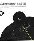 Chuck Your Gear Inside This Heavy Duty Portable Cymbal Bag With Side Pocket And Thick Cotton Padding waterproof fabric detail showing water resistance.